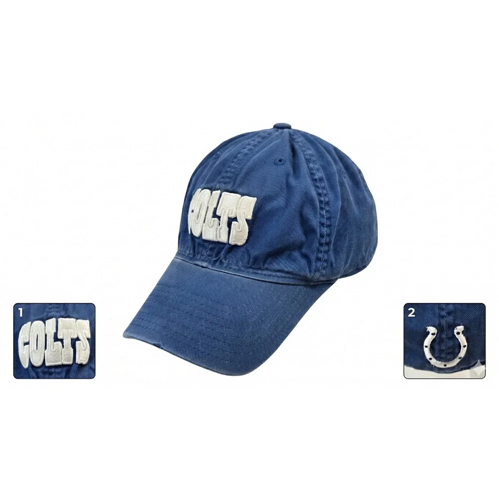 Indianapolis Colts‎ NFL Team Apparel Stretch Fit Hat Cap Blue SM Distressed